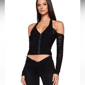 I AM GIA “Diego” MESH LONG SLEEVE TOP IN WOMENS SIZE MEDIUM